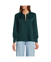 Lands' End Women's Satin Popover Shirt