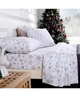 gaomon 4 Pieces Christmas Cotton Flannel Bedding Sheet Set