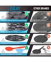 Zulay Kitchen Pancake Pan - 7 Animal Face Designs and Two Bonus Spatulas