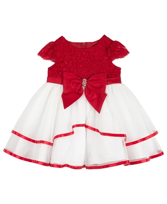 Rare Editions Baby Girl Lace Mesh Social Dress