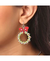 Dr. Seuss Dr Seuss Grinch Christmas Wreath Dangle Earrings