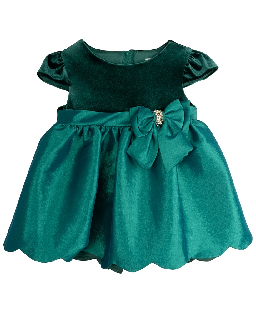 Rare Editions Baby Girl Velvet Taffeta Social Dress