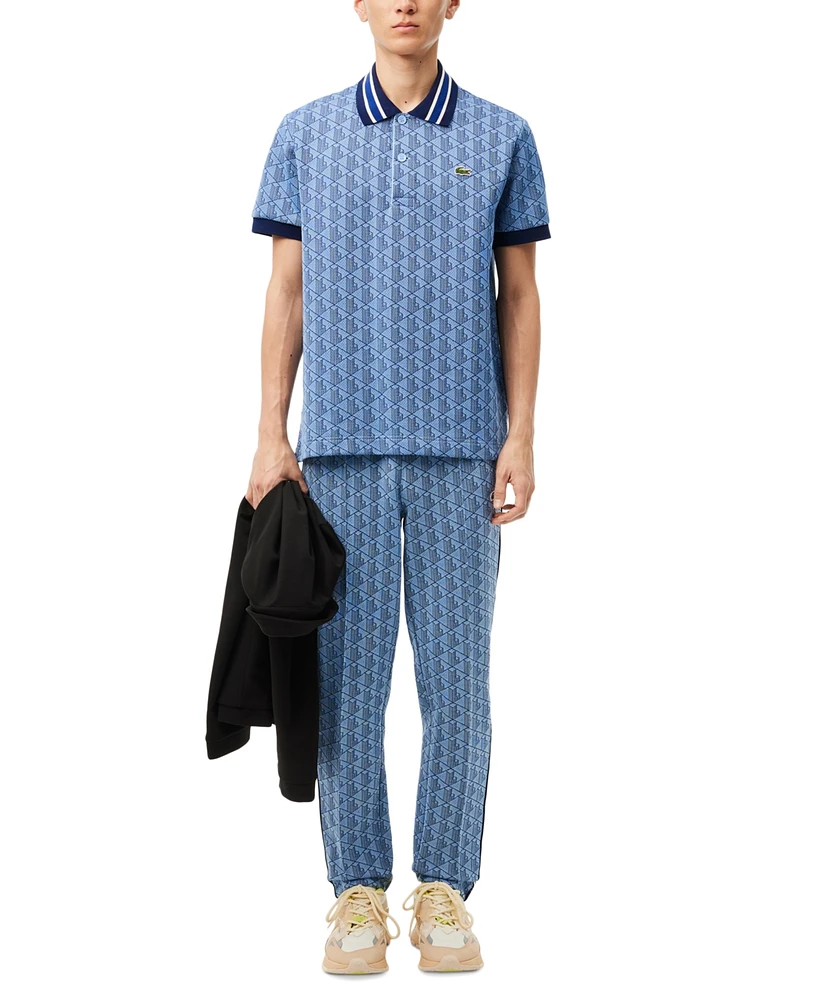 Lacoste Men's Geo Print Elastic-Waist Pants - I8K