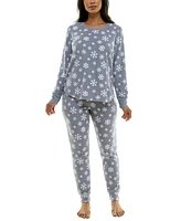 Roudelain Women's Packaged Long-Sleeve Top & Joggers Pajama Set