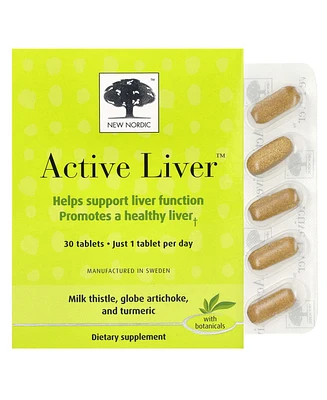 New Nordic Active Liver | Daily Liver Supplement | Milk Thistle, Artichoke & Turmeric | for