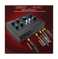 Pyle Professional Usb Audio Interface with Mic/Line, Guitar, Aux, and Rca Inputs