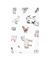 Hudson Baby Flannel Burp Cloth 10pk, Farm World, One Size