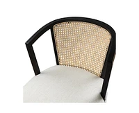 Ingrid Contemporary Solid Wood Rattan Swivel Task Chair