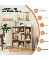 Costway 8-Cube Bookcase 41" Wooden Toy Storage Organizer for Kids Bookshelf