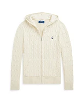 Polo Ralph Lauren Big Boys Cable Cotton Hooded Full-Zip Sweater