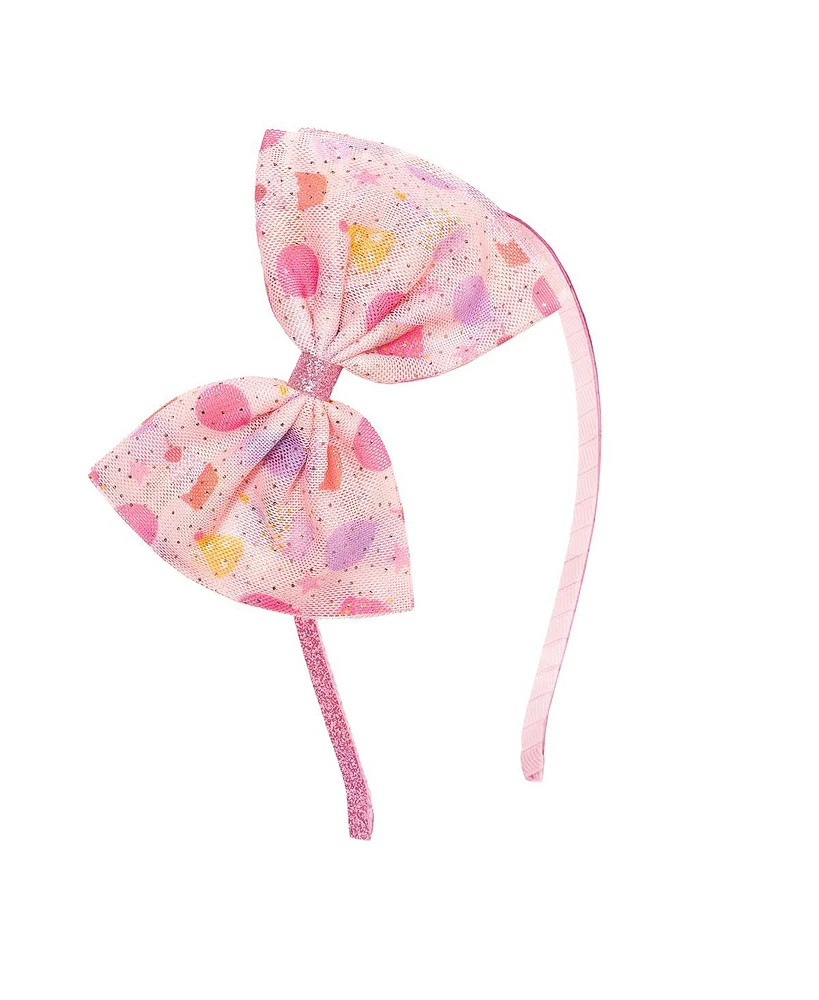 Sweet Wink Girls Birthday Party Tulle Bow Headband