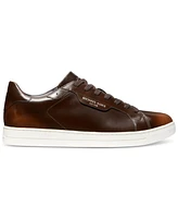 Michael Kors Men's Keating Burnished Leather Lace-Up Sneaker