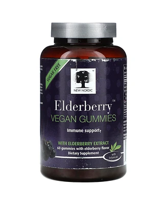 New Nordic Elderberry Nutrition Gummies | Sugar Free Chewable Immune Support with Vitamin C for