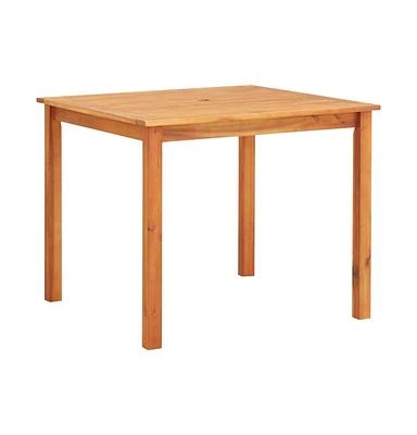 vidaXL Patio Table 34.6"x34.6"x29.1" Solid Acacia Wood