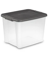 Sterilite ShelfTotes 50 Quart Clear Latched Plastic Storage Container, (6 Pack)