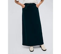 Kenneth Cole Women's Fly-Front Belted Maxi Skirt