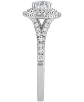 Diamond Double Halo Ring (1-1/10 ct. t.w.) in 14k White Gold