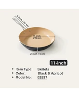 Cooks Standard 11-Inch Nonstick Hard Anodized Fry Saute Omelet Pan, Black