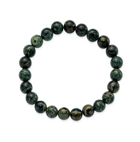 Chisel 8mm Green Eye Agate Beaded Stretch Bracelet