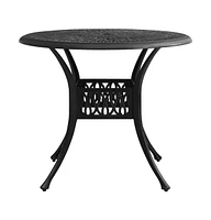 vidaXL Patio Table 35.4"x35.4"x29.1" Cast Aluminum