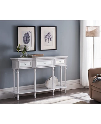 Kings Brand Furniture White With Marble Finish Buffet Display Console Table With Wine Storage