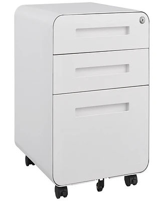 Slickblue 3-Drawer Mobile File Cabinet for Under Desk Office Storage Solutions