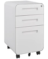 Slickblue 3-Drawer Mobile File Cabinet for Under Desk Office Storage Solutions