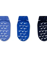 Nike Baby and Toddler Logo Gripper Ankle Socks, 3 Pack