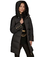 Donna Karan New York Women's Hooded Down Puffer Coat