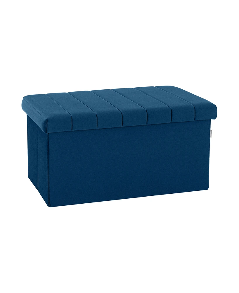 Seville Classics Tufted Storage Trunk Ottoman