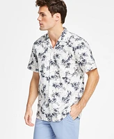 Tommy Hilfiger Men's Printed Short Sleeve Flex Poplin Shirt