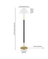 Hudson & Canal 18" Metal Simona 2-Light Floor Lamp