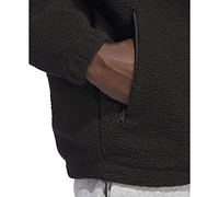 adidas Men's Loose-Fit Full-Zip Fleece Jacket