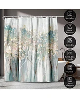 Americanflat 71x74 Shower Curtain - Colorful Abstract Design - Dewy Iii by Pi Creative Art