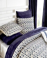 Ihi Home Pintuck Tiedye, King Duvet Cover Set/3, Grey
