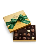 Godiva Holiday Gold Ballotin Chocolate Gift Box with Season's Greetings Ribbon