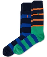 Polo Ralph Lauren Men's Striped Slack Socks, 2-pk