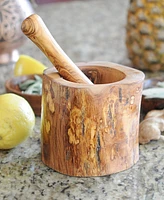 BeldiNest Olive Wood Rustic Pestle and Mortar