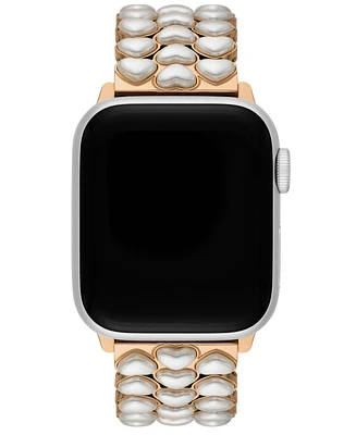 Kate Spade New York Women's Stainless Steel Rose Gold-Tone Band for Apple Watch, 38/40/41mm and 42/44/45/49mm - Rose Gold