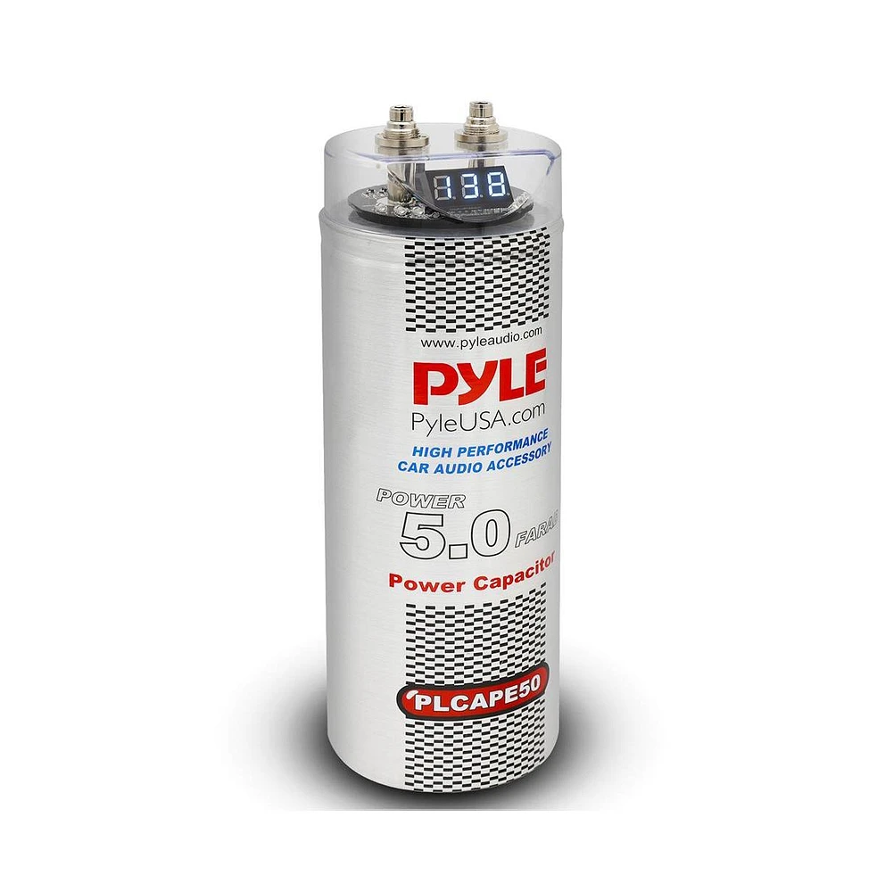 Pyle 5.0 Farad Digital Power Capacitor with Blue Led Display