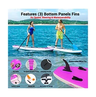 SereneLife Free-Flow Inflatable Stand-Up Paddle-Board (Sup), 10.5 ft.