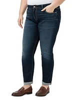 Silver Jeans Co. Plus Mid Rise Slim Leg Cuffed Boyfriend