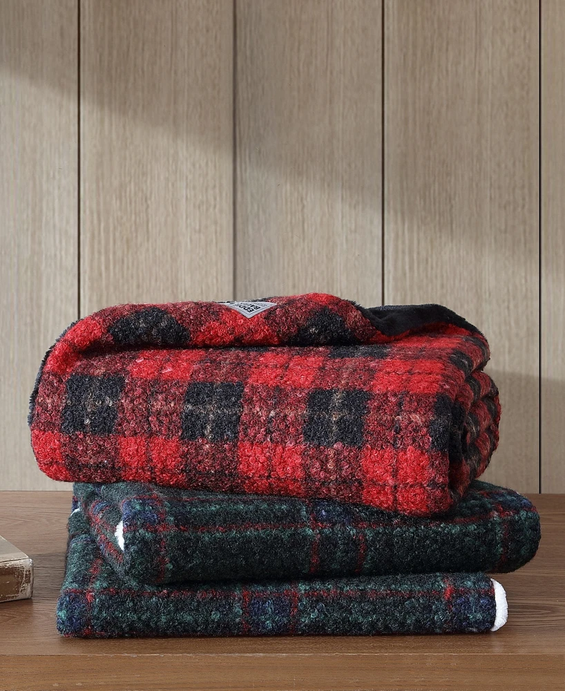 Eddie Bauer Capitol Hill Plaid Boucle Throw, 70" X 50"