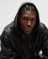 Mode of One Men's Faux-Leather Hoodie, Exclusively at Macy's