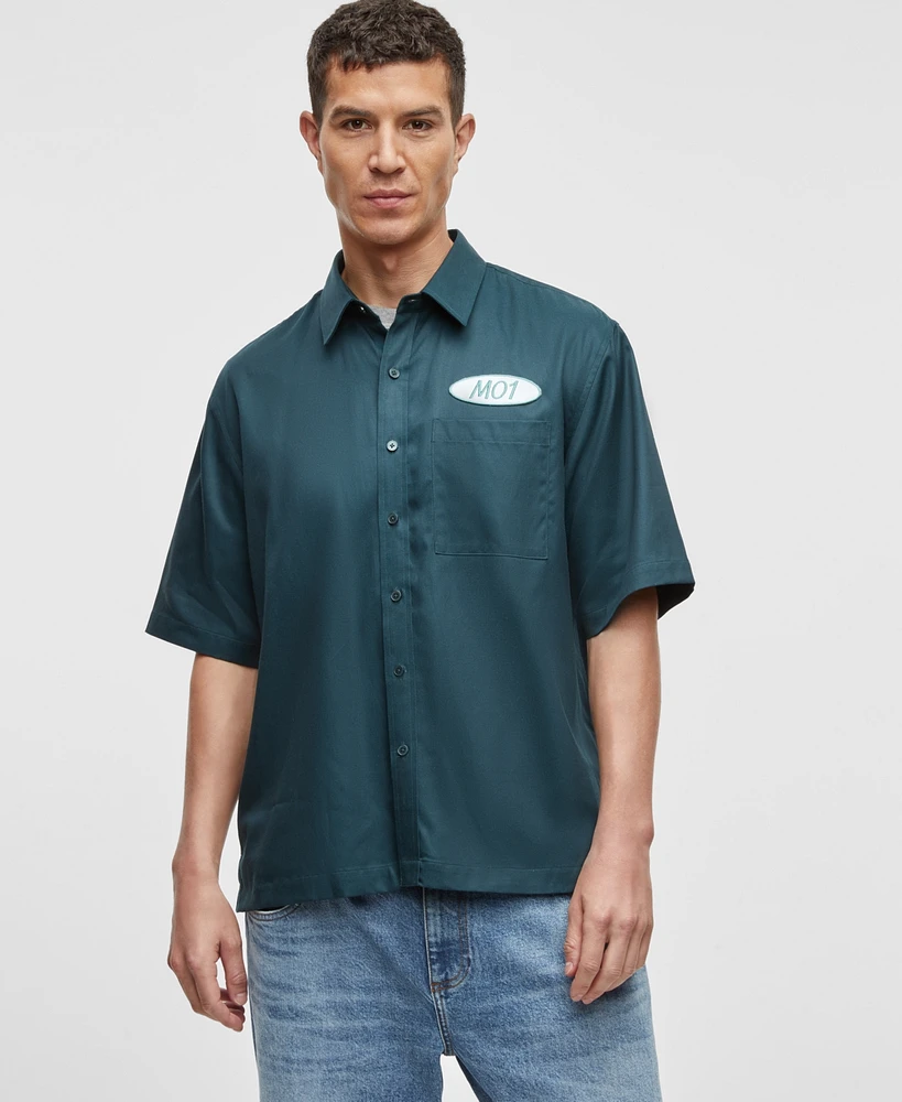 Mode of One Men's Short-Sleeve Button-Front Patch Pocket Shirt, Exclusively at Macy's