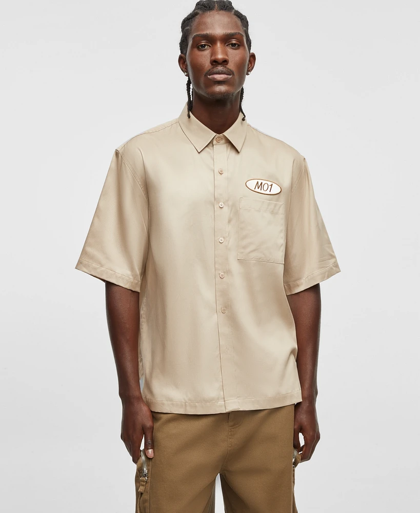 Mode of One Men's Short-Sleeve Button-Front Patch Pocket Shirt, Exclusively at Macy's