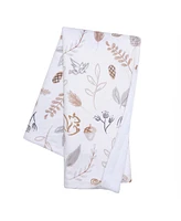 Lambs & Ivy Treetop Fox Woodland/Forest Minky/Faux Shearling Fleece Baby Blanket