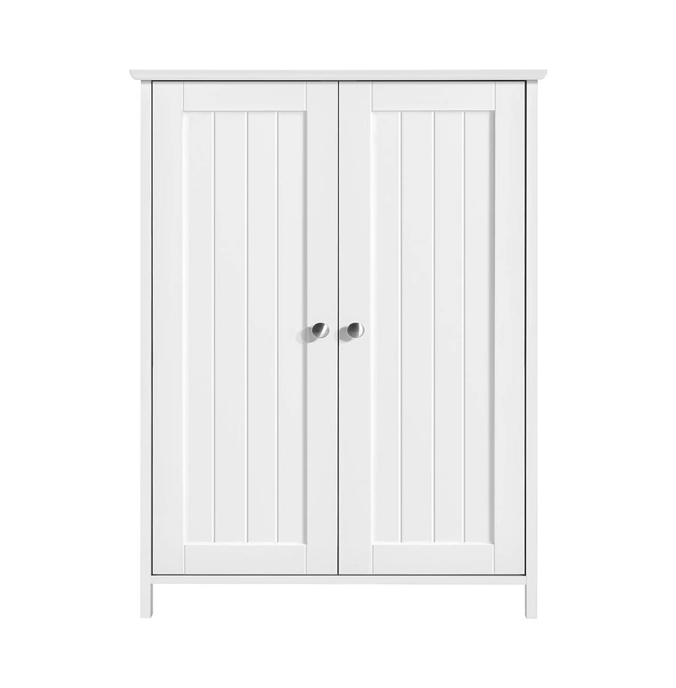 Yaheetech Free Standing Bathroom Cabinet with 2 Durable Doors and 2 Adjustable Shelves