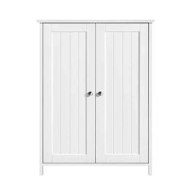 Yaheetech Free Standing Bathroom Cabinet with 2 Durable Doors and 2 Adjustable Shelves