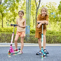 GoLume Kids Kick Scooter Light Up Wheels & Deck Ages 5 | Blue